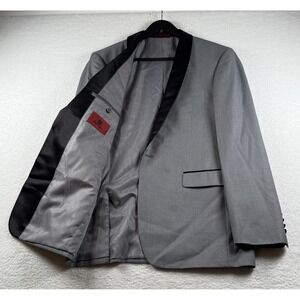 Renior Men's Slim Shawl Tuxedo Jacket Gray 42R